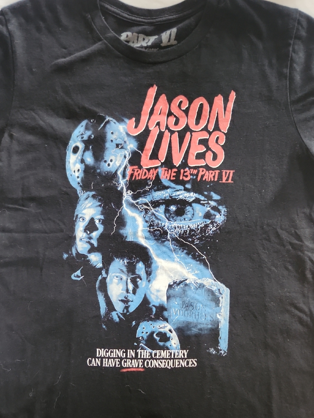 Gutter Garbs Exculsive Jason Lives Friday the 13th Part VI Black Graphic Tee